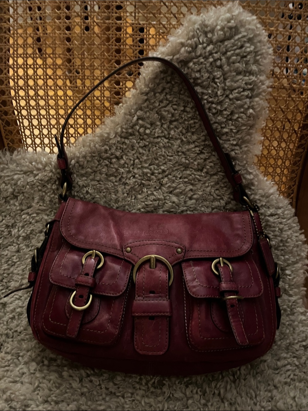 Vintage Coach Legacy Garcia Hobo Bag, Magenta leather